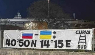 striscioni tifosi verona che incita a bombardare napoli