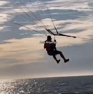 Turista precipita con il parapendio