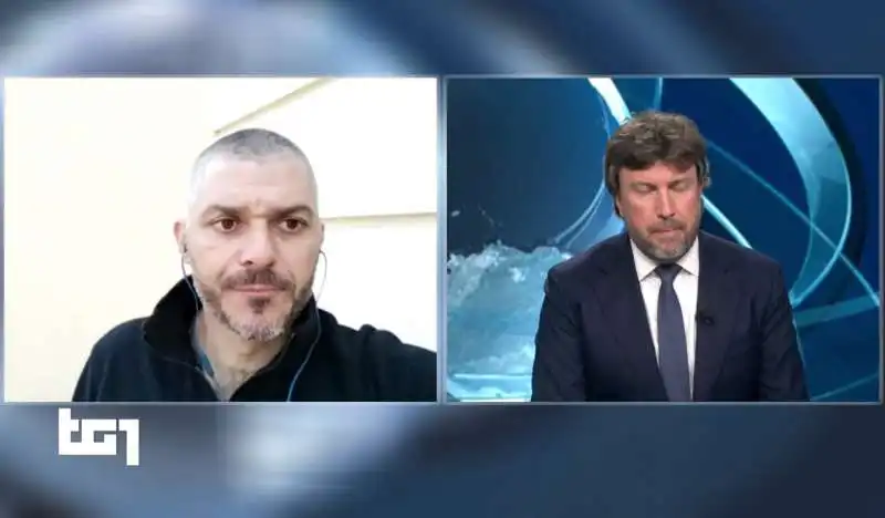 valerio nicolosi in collegamento da kiev per la rai 2