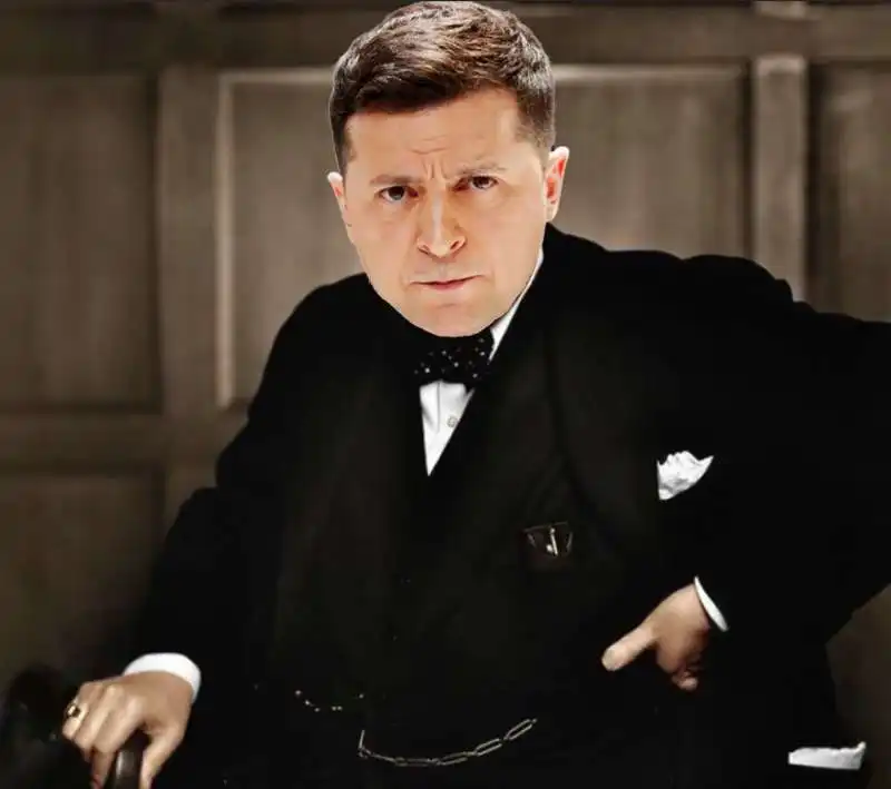 VOLODYMYR ZELENSKY COME CHURCHILL 