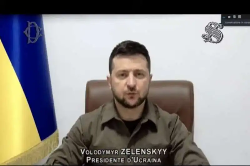 volodymyr zelensky in collegamento con la camera dei deputati   2