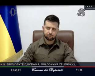 volodymyr zelensky in collegamento con la camera dei deputati 4