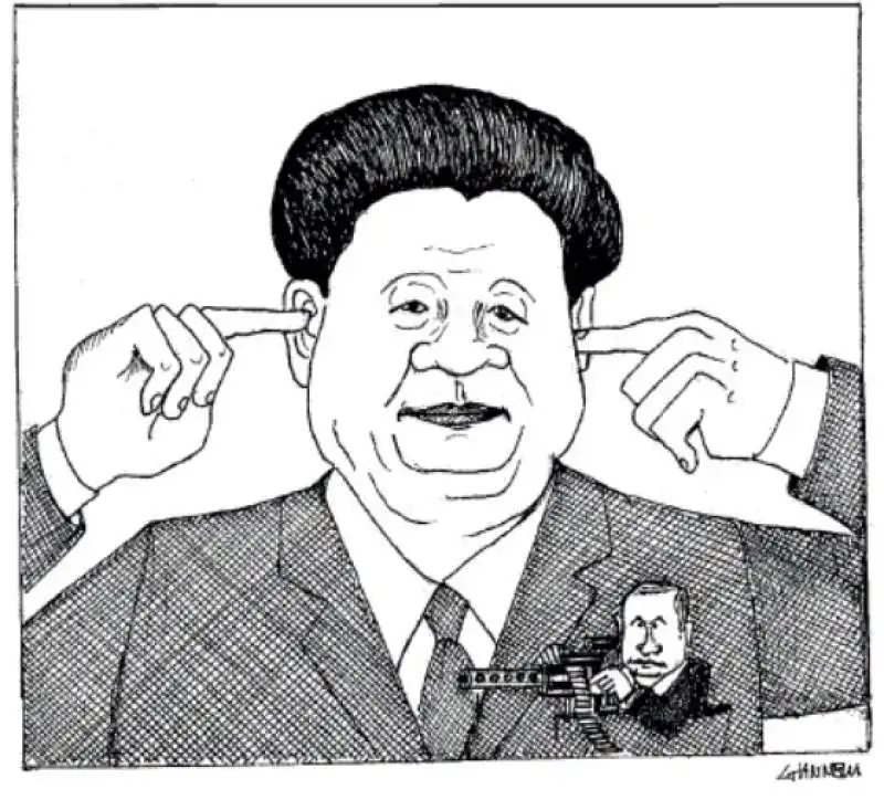 XI JINPING VLADIMIR PUTIN - VIGNETTA DI GIANNELLI