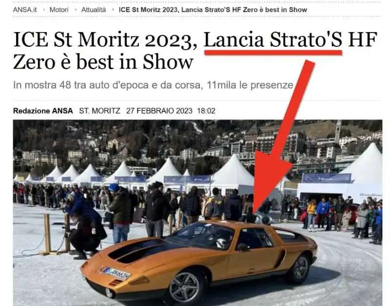 ansa, non e la lancia strato's