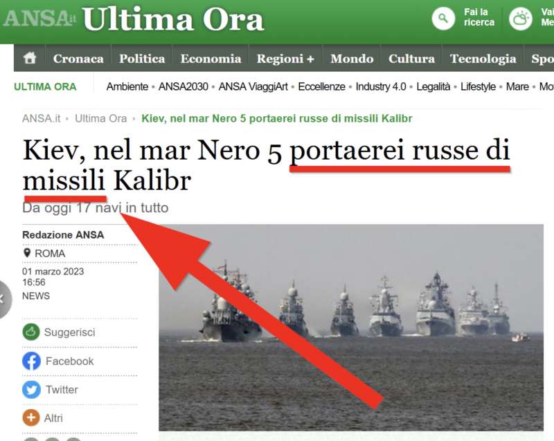 ansa, portarei di missili