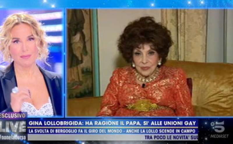 BARBARA D'URSO POMERIGGIO CINQUE GINA LOLLOBRIGIDA