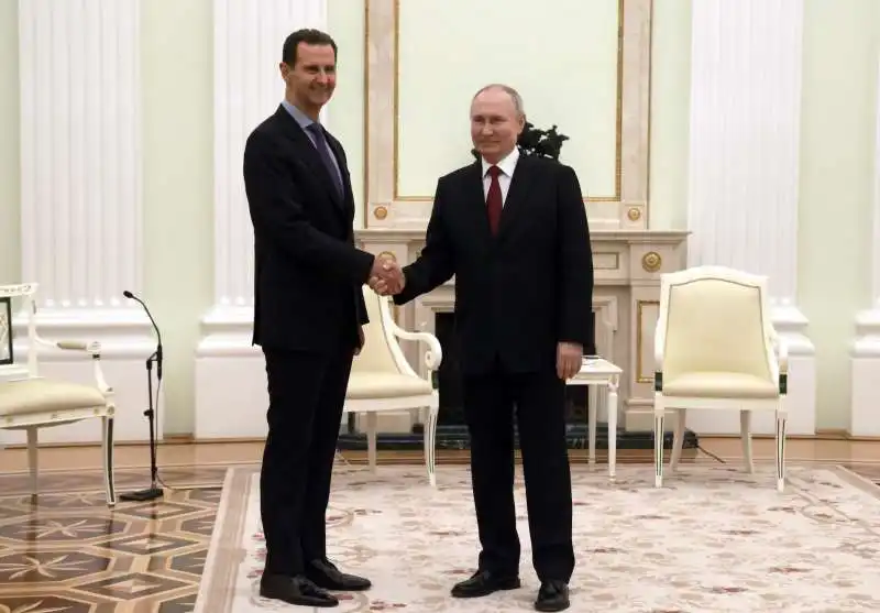 bashar al assad con vladimir putin  