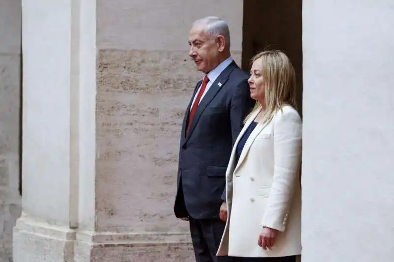 BENJAMIN NETANYAHU E GIORGIA MELONI A PALAZZO CHIGI