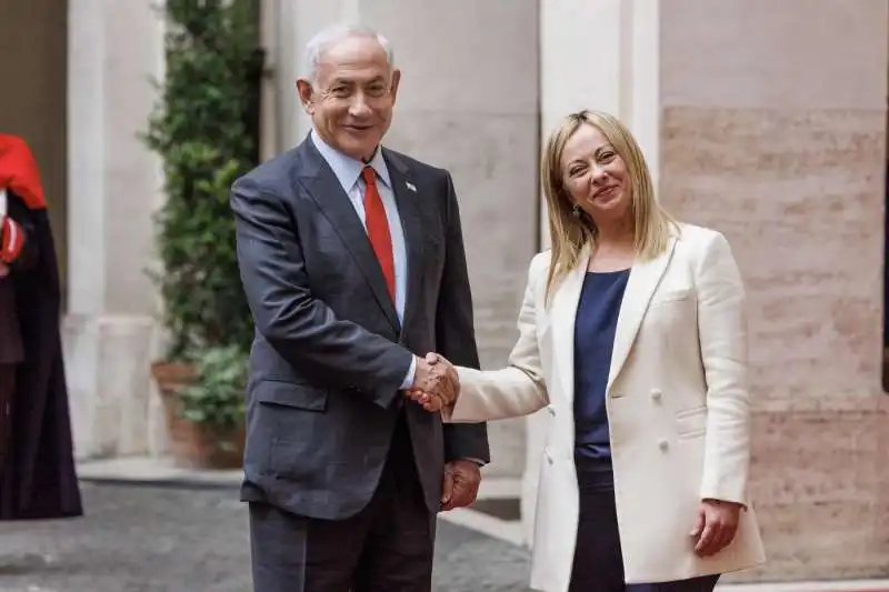 BENJAMIN NETANYAHU E GIORGIA MELONI A PALAZZO CHIGI