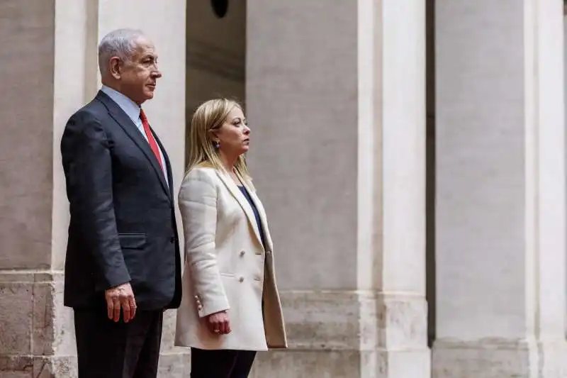 BENJAMIN NETANYAHU E GIORGIA MELONI A PALAZZO CHIGI