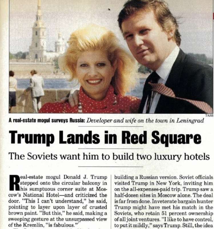 DONALD E IVANA TRUMP IN RUSSIA - CRONACHE DELL'EPOCA