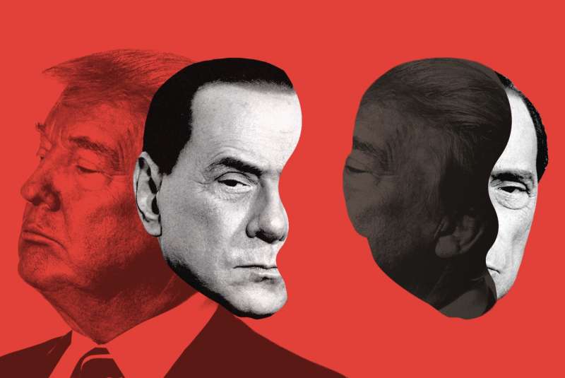 DONALD TRUMP E SILVIO BERLUSCONI - ILLUSTRAZIONE THE ATLANTIC