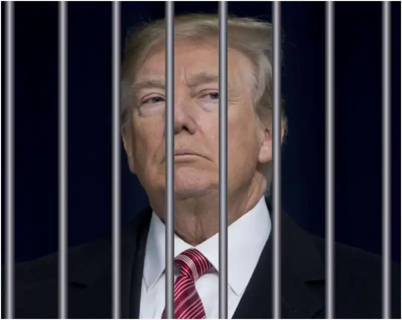 donald trump - fotomontaggio dell'arresto arrested