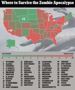 DOVE SCAPPARE NEGLI STATI UNITI IN CASO DI INVASIONE ZOMBIE