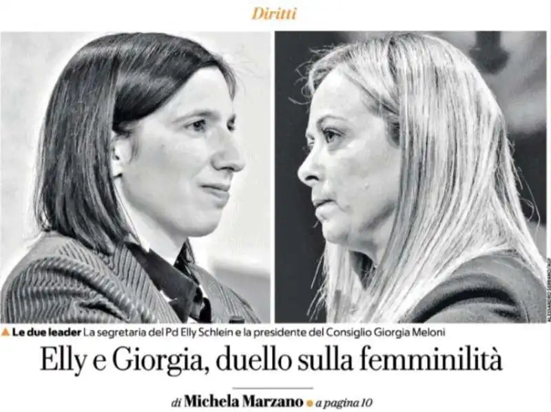 ELLY E GIORGIA DUELLO SULLA FEMMINILITA - TITOLO DI REPUBBLICA 