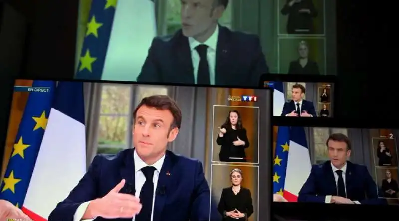 emmanuel macron in televisione difende la riforma delle pensioni 1