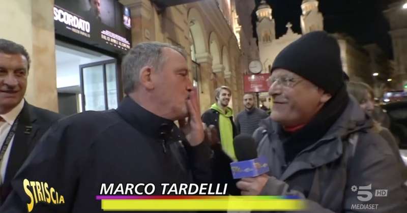 enrico lucci con marco tardelli prima del film di walter veltroni