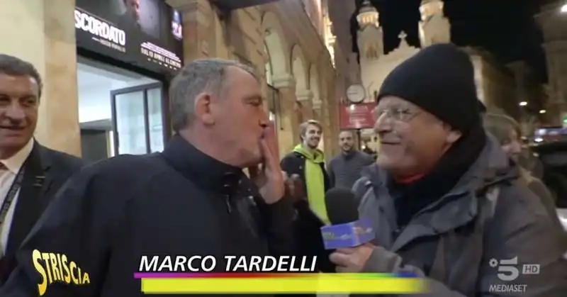 enrico lucci con marco tardelli   prima del film di walter veltroni