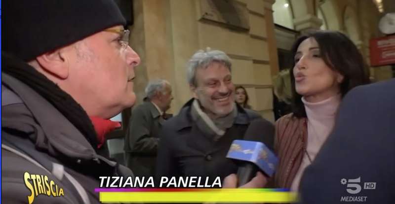 enrico lucci con tiziana panella prima del film di walter veltroni