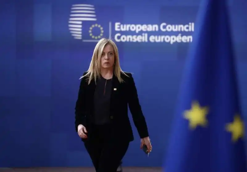 giorgia meloni a bruxelles per il consiglio europeo   4