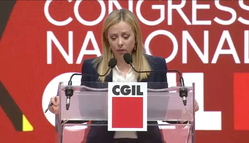 giorgia meloni al congresso della cgil   1