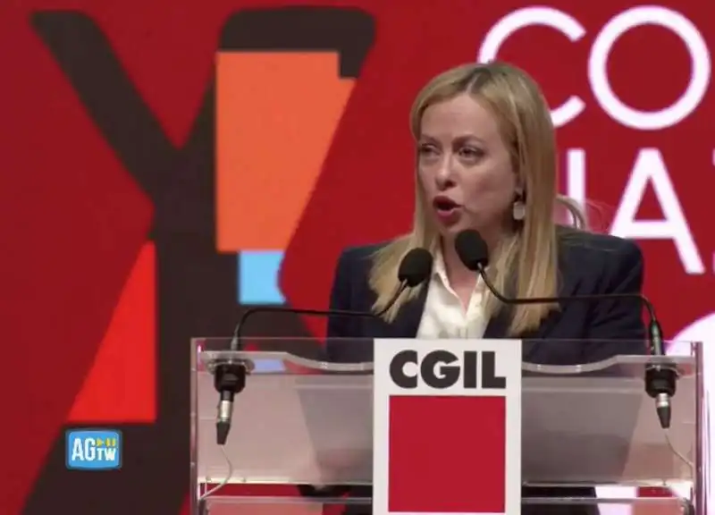 giorgia meloni parla al congresso della cgil 4