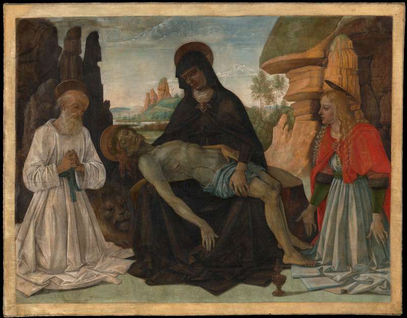 gonfalone con la pieta il perugino