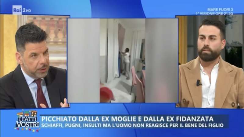 i fatti vostri salvo sottile intervista domenico campanile l uomo picchiato dalle due ex a napoli 4