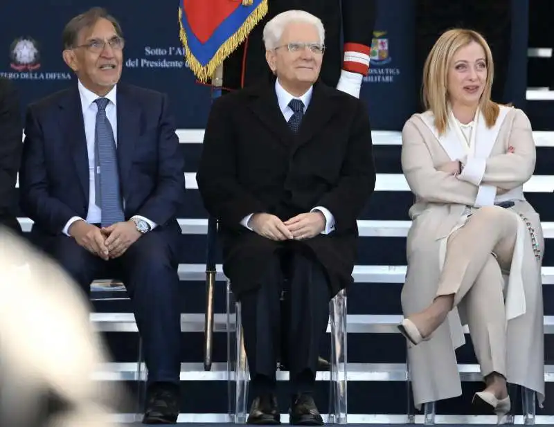 ignazio la russa sergio mattarella giorgia meloni  