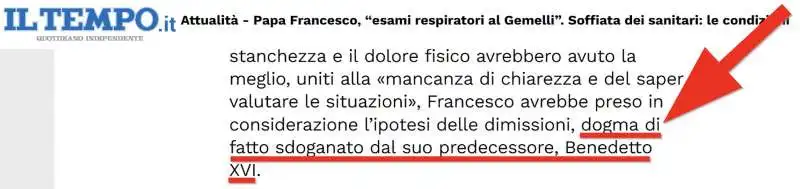 il tempo, il dogma delle dimissioni 