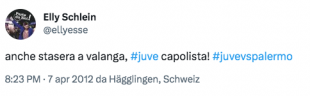 IL TWEET DI ELLY SCHLEIN SULLA JUVENTUS