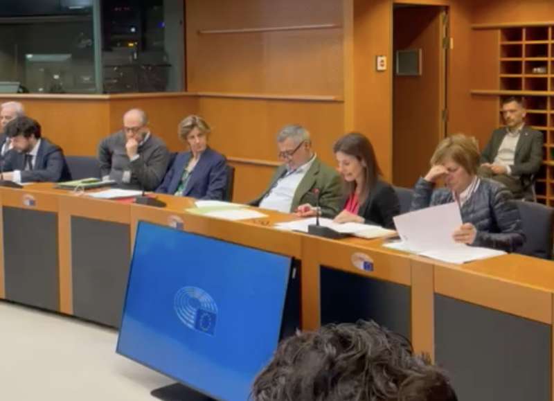 l eurodeputato fdi piero fiocchi si addormenta mentre parla alessandra moretti a bruxelles 5