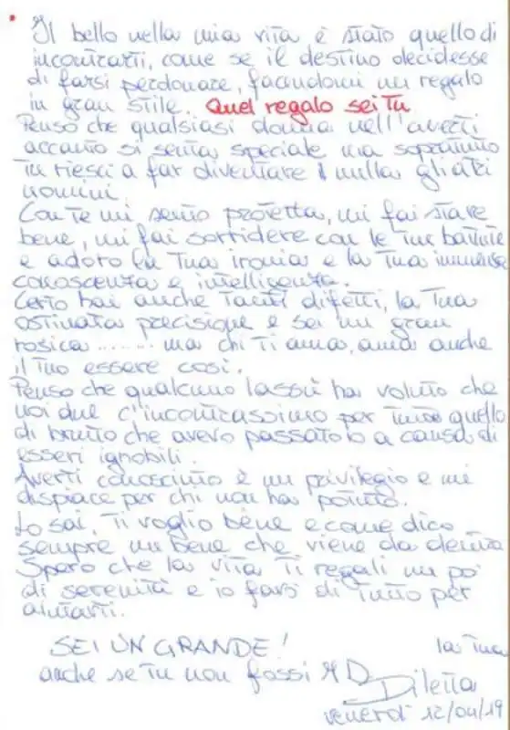 la lettera di lorena  lanceri