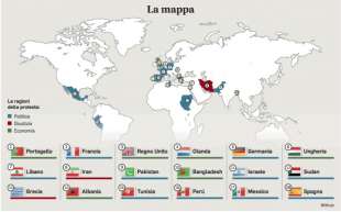 LA MAPPA DELLE PROTESTE IN EUROPA