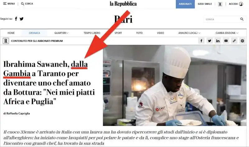 la repubblica, dalla gambia 