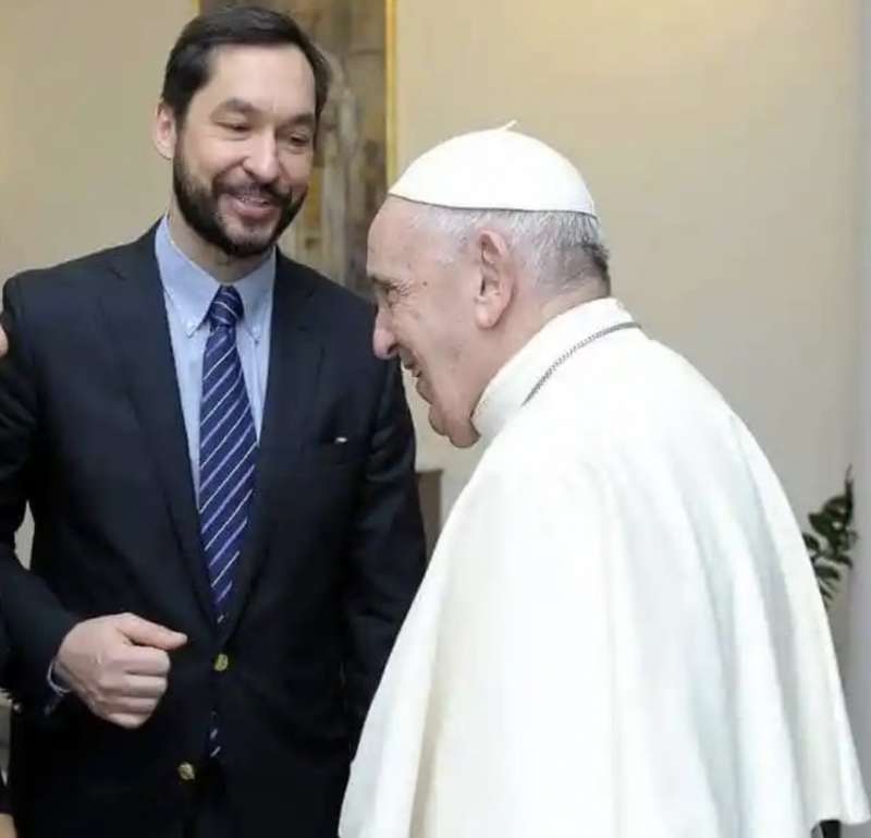 Leonid Sebastianov con Papa Francesco