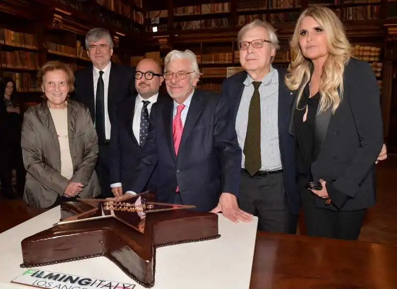 liliana cavani gianmarco mazzi gennaro sangiuliano giancarlo giannini vittorio sgarbi tiziana rocca  foto di bacco