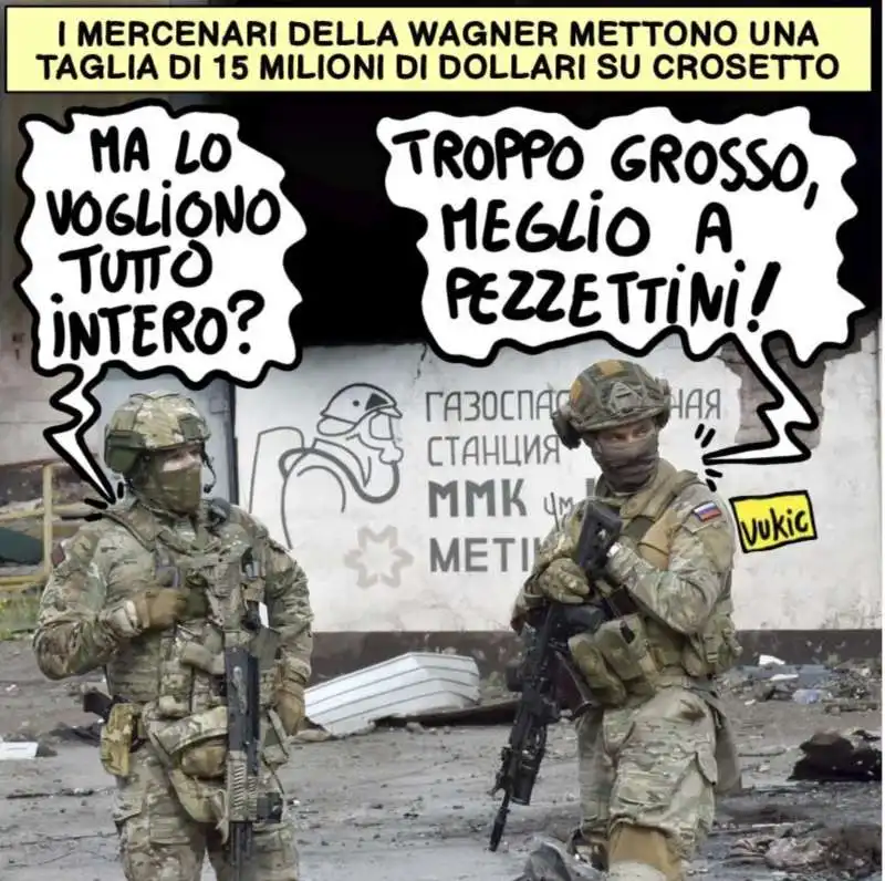 MEME SULLA TAGLIA DELLA WAGNER A CROSETTO BY VUKIC