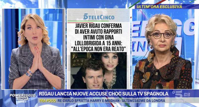 POMERIGGIO CINQUE DI BARBARA D'URSO - PUNTATA SU GINA LOLLOBRIGIDA