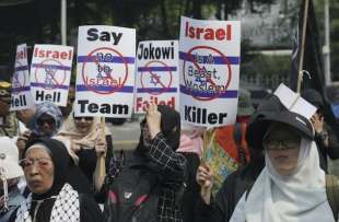 PROTESTE IN INDONESIA CONTRO ISRAELE