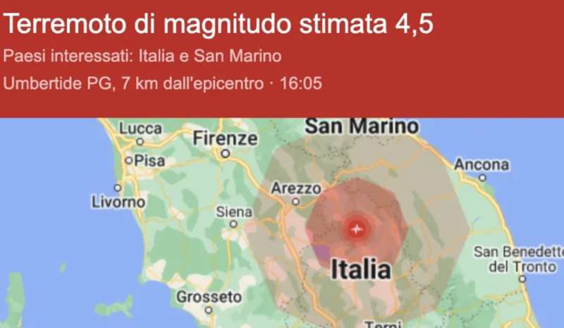 TERREMOTO PERUGIA - 9 MARZO 2023