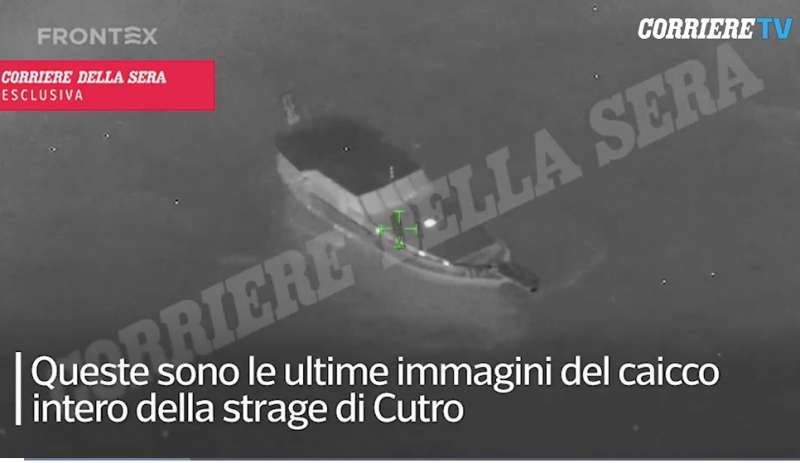 video di frontex del caicco naufragato a cutro 11