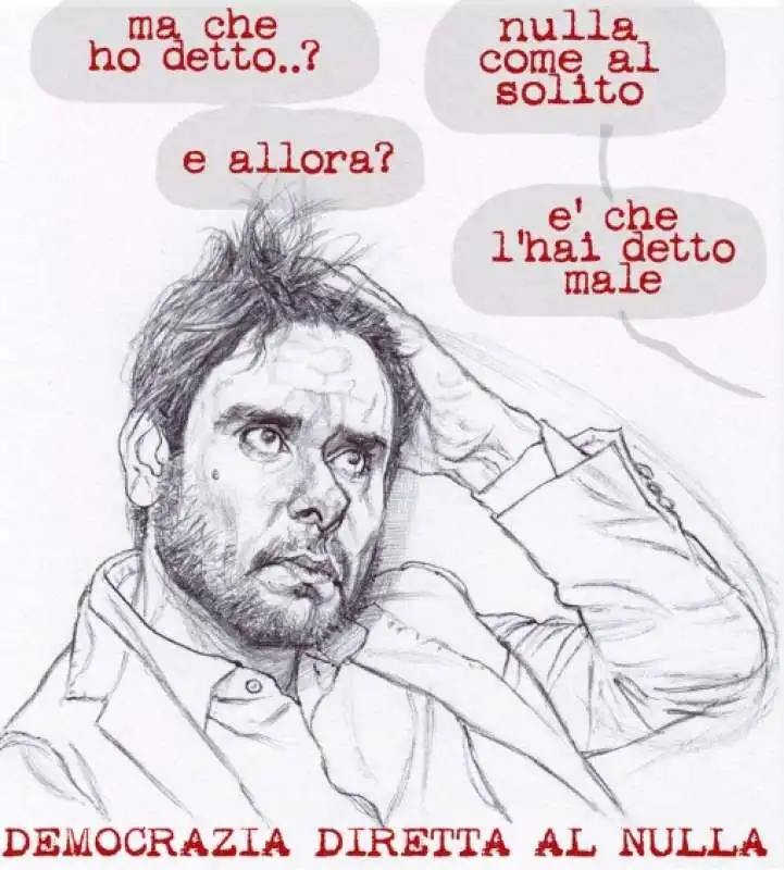 vignetta di mannelli su alessandro di battista   il fatto quotidiano