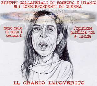 vignetta di mannelli su francesca mannocchi il fatto quotidiano