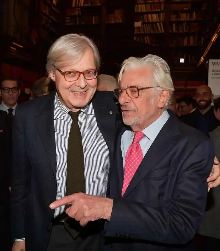 vittorio sgarbi  giancarlo giannini  foto di bacco