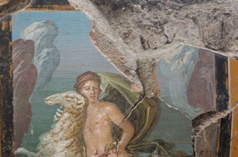 affresco di Frisso e Elle a pompei