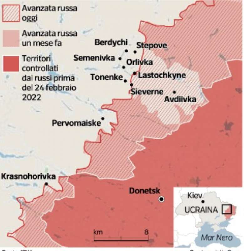 avanzata del fronte russo in ucraina - corriere della sera