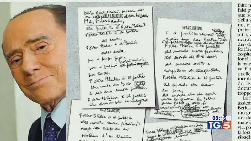 BERLUSCONI LETTERE SCRITTE PRIMA DI MORIRE