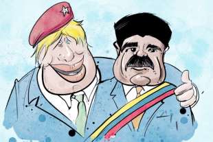 BORIS JOHNSON E NICOLAS MADURO - VIGNETTA DEL TIMES