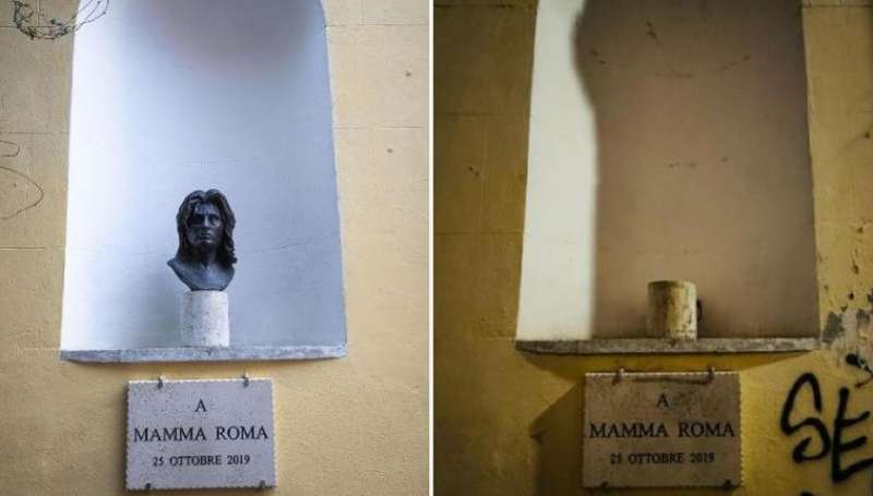 BUSTO DI ANNA MAGNANI DISTRUTTO A ROMA